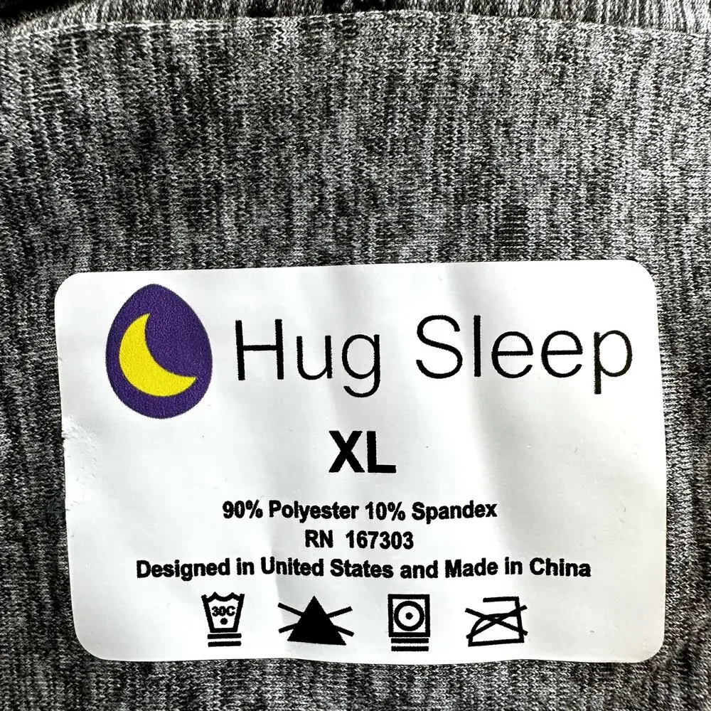 Hug Sleep Hooded Sleep Pod Swaddle Wearable Blanket Hug Hood Graphite Gray XL